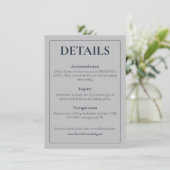 Modern Moody Wedding Enclosure Card Informatiekaartje (Staand voorkant)