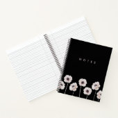 Modern Moody Wildflower Notitieboek (Binnen)