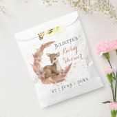 Modern mooi Bambi roze bloemen Baby shower Bedankzakje (Gezegeld)