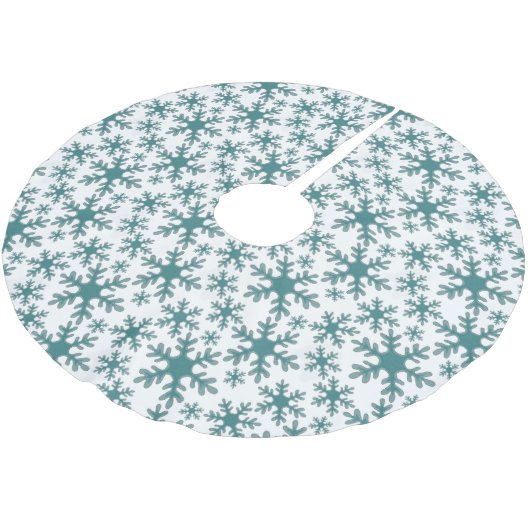 Modern mooi blauw snowflake kerstfeest kerstboom rok (Gekanteld)
