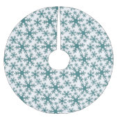 Modern mooi blauw snowflake kerstfeest kerstboom rok (Voorkant)