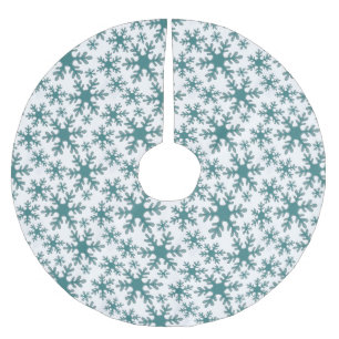 Modern mooi blauw snowflake kerstfeest kerstboom rok