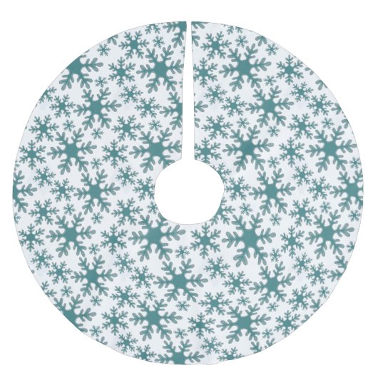 Modern mooi blauw snowflake kerstfeest kerstboom rok (Voorkant)