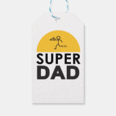 Modern mooi design "SUPER DAD" Cadeaulabel (Achterkant)