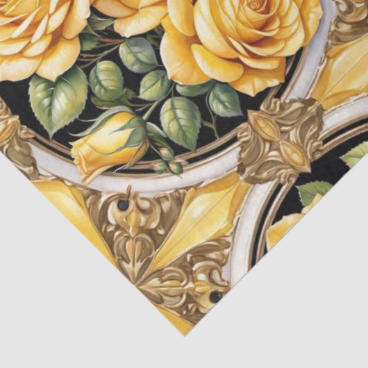 Modern mooi geel rose Collectie Tissuepapier (Detail)