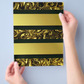 modern, mooi gouden patroon, kromming Fashionart Flyer (Hand)