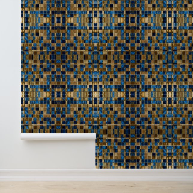 Modern mooi Ocean Blue Gold Collectie Behang (Applicatie)