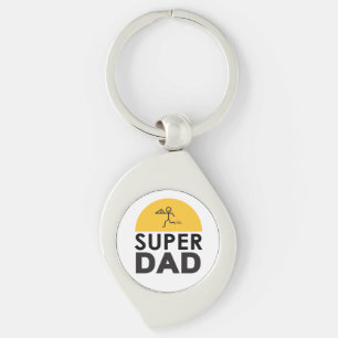 Modern mooi ontwerp "SUPER DAD" Sleutelhanger
