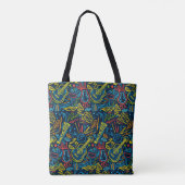 Modern mooi stijlvol muziekinstrument tote bag (Achterkant)