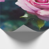 Modern mooi Waterverf roze rozen Collectie Cadeaupapier (Hoek)