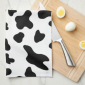 Modern mooi zwart-wit Koe patroon Theedoek (Quarter Fold)