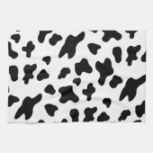 Modern mooi zwart-wit Koe patroon Theedoek (Horizontaal)