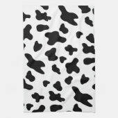 Modern mooi zwart-wit Koe patroon Theedoek (Verticaal)