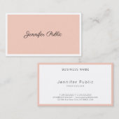 Modern Mooie Handgeschreven Script Elegant Schoon Visitekaartje (Voorkant / Achterkant)