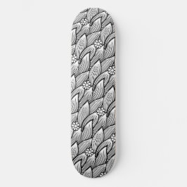 Modern Mooie Zwart En Wit Hippie Madeliefjes Bloem Persoonlijk Skateboard