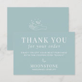 Modern Moon Business Bedankkaart (Voorkant / Achterkant)