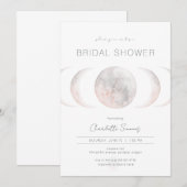 Modern Moon Celestial Bridal Shower Kaart (Voorkant / Achterkant)
