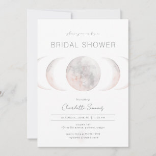 Modern Moon Celestial Bridal Shower Kaart