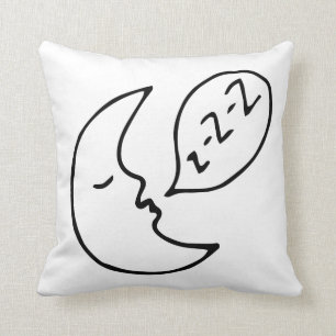 Modern Moon Nursery Decor Zwart Sierkussen