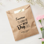 Modern Morgen Beste Dag Ooit Huwelijkstraktatie Bedankzakje (Gezegeld)