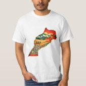 Modern Morocco Map T-Shirt Design – Mor (Voorkant)