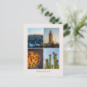Modern Morocco Travel Collage Postcard Briefkaart (Staand voorkant)