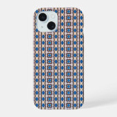 Modern mosaic geometric abstract pattern 1298 iPhone 15 case (Achterkant)