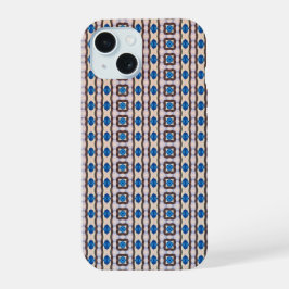 Modern mosaic geometric abstract pattern 1298 iPhone 15 case