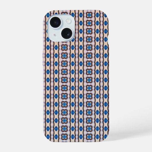 Modern mosaic geometric abstract pattern 1298 iPhone 15 case (Achterkant)