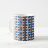 Modern mosaic geometric abstract pattern 1298 koffiemok (Voorkant links)