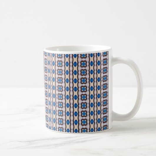 Modern mosaic geometric abstract pattern 1298 koffiemok (Rechts)