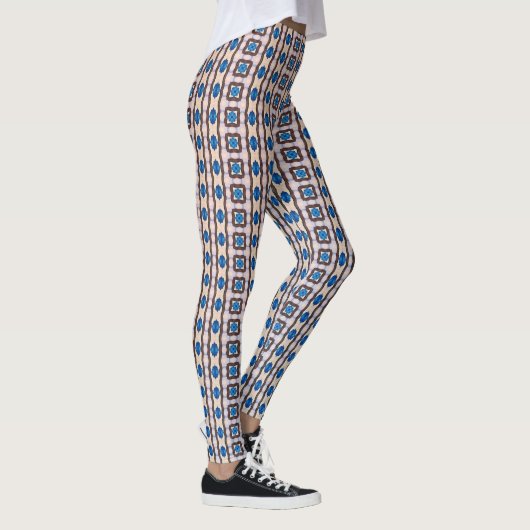 Modern mosaic geometric abstract pattern 1298 leggings (Rechts)