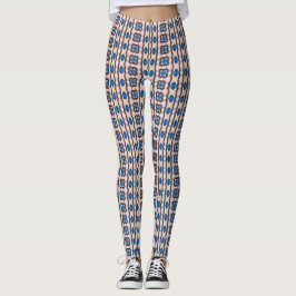 Modern mosaic geometric abstract pattern 1298 leggings