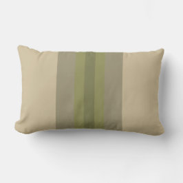 Modern Moss Green Beige Striped Lumbar Pillow Kussen