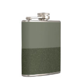 Modern Moss Green Colorblock Flask – Heupfles (Rechts)