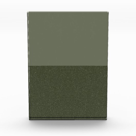 Modern Moss Green Custom Photo Block Fotoblokken (Voorkant)