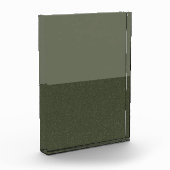 Modern Moss Green Custom Photo Block Fotoblokken (Links)