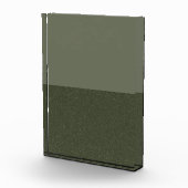 Modern Moss Green Custom Photo Block Fotoblokken (Rechts)