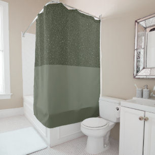 Modern Moss Green Douchegordijn Duo – Aanpassen