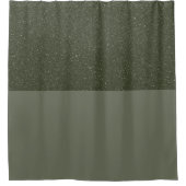Modern Moss Green Douchegordijn Duo – Aanpassen (Voorkant)
