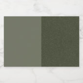 Modern Moss Green Duo flesetiket – Likeurfles Etiket (Enkel label)
