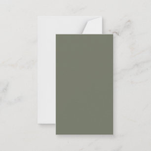 Modern Moss Green Flat Note Kaart –  Notitiekaartje