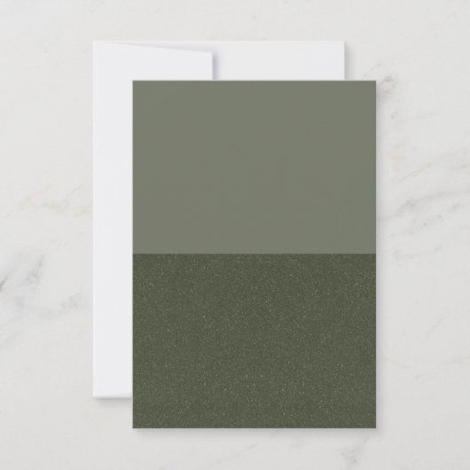 Modern Moss Green Flat Note Kaart Sjabloon - Aange (Voorkant)