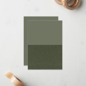 Modern Moss Green Flat Note Kaart Sjabloon - Aange (Voorkant / Achterkant in situ)