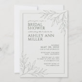 Modern Moss Green Foliage Outline Vrijgezellenfees Kaart (Voorkant)