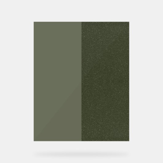Modern Moss Green Panel Acryl Sign – Aanpassen Acryl Bord (Voorkant)