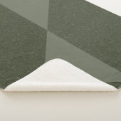 Modern Moss Green Sherpa Blanket – Aangepast Gezel Deken (3/4)