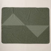 Modern Moss Green Sherpa Blanket – Aangepast Gezel Deken (Voorkant (horizontaal))