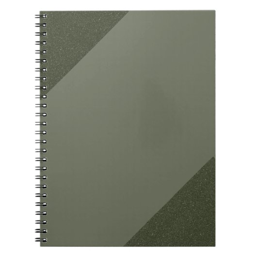 Modern Moss Green Spiral Notitieboek (Voorkant)