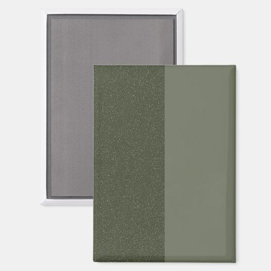 Modern Moss Green Split Custom Magnet (Voorkant / Achterkant)